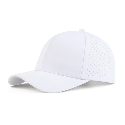 VOBOOM Șapcă de baseball pentru bărbați, cu uscare rapidă, din plasă tăiată cu laser, cu bor curbat, tip snapback, pentru alergare în aer liber și călătorii, negru