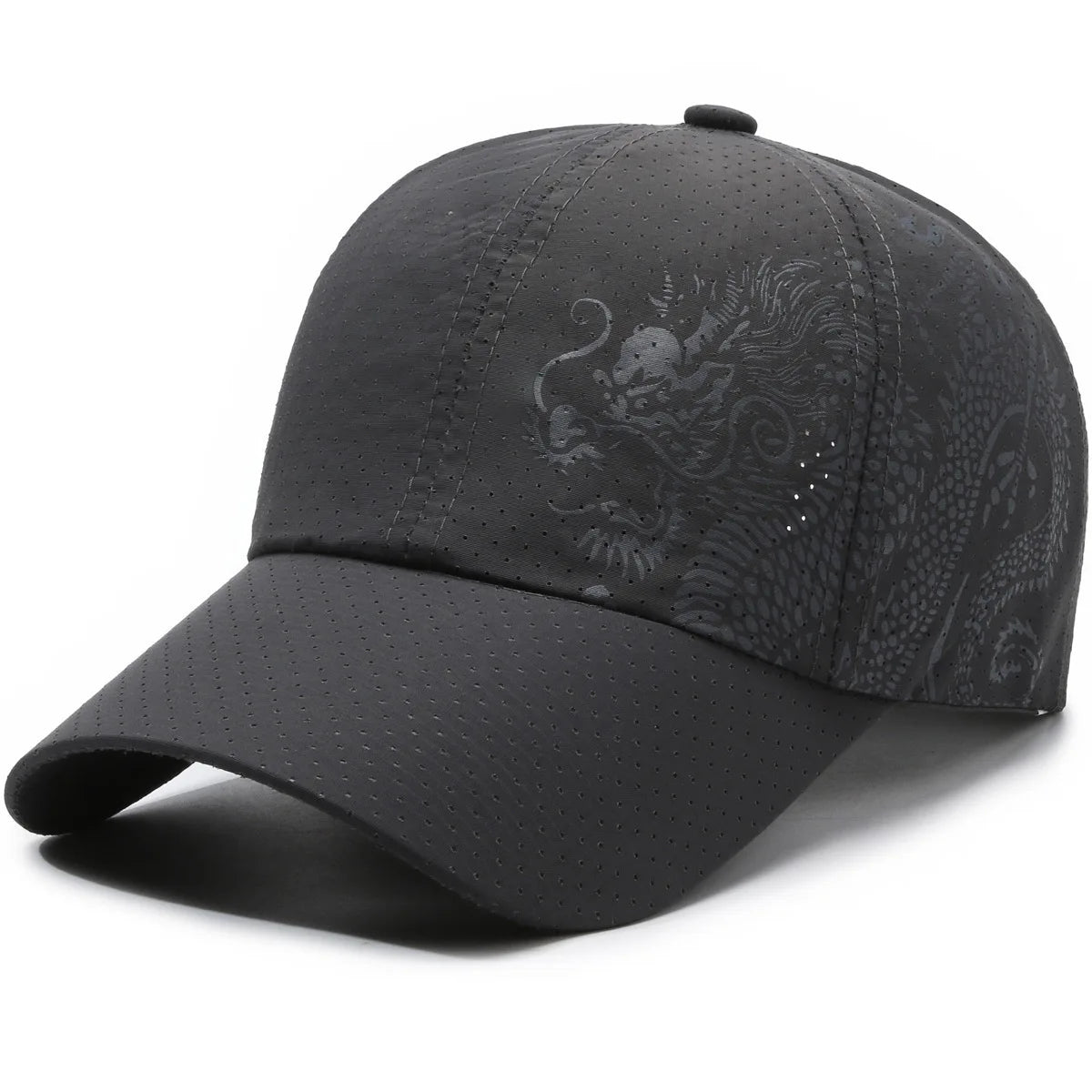 Șapcă de baseball cu imprimeu dragon, șapcă sport de vară pentru protecție solară în aer liber, cu uscare rapidă, șapcă casual pentru bărbați și femei, cu cozoroc în formă de cioc de rață