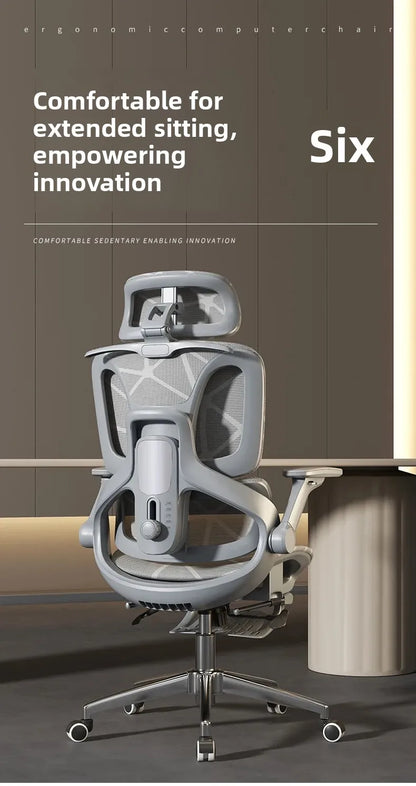 Sedia da ufficio e gaming ergonomica Air Titan Full Mesh per computer, con supporto lombare a tre zone e design ad alta ventilazione per scrivania da studente