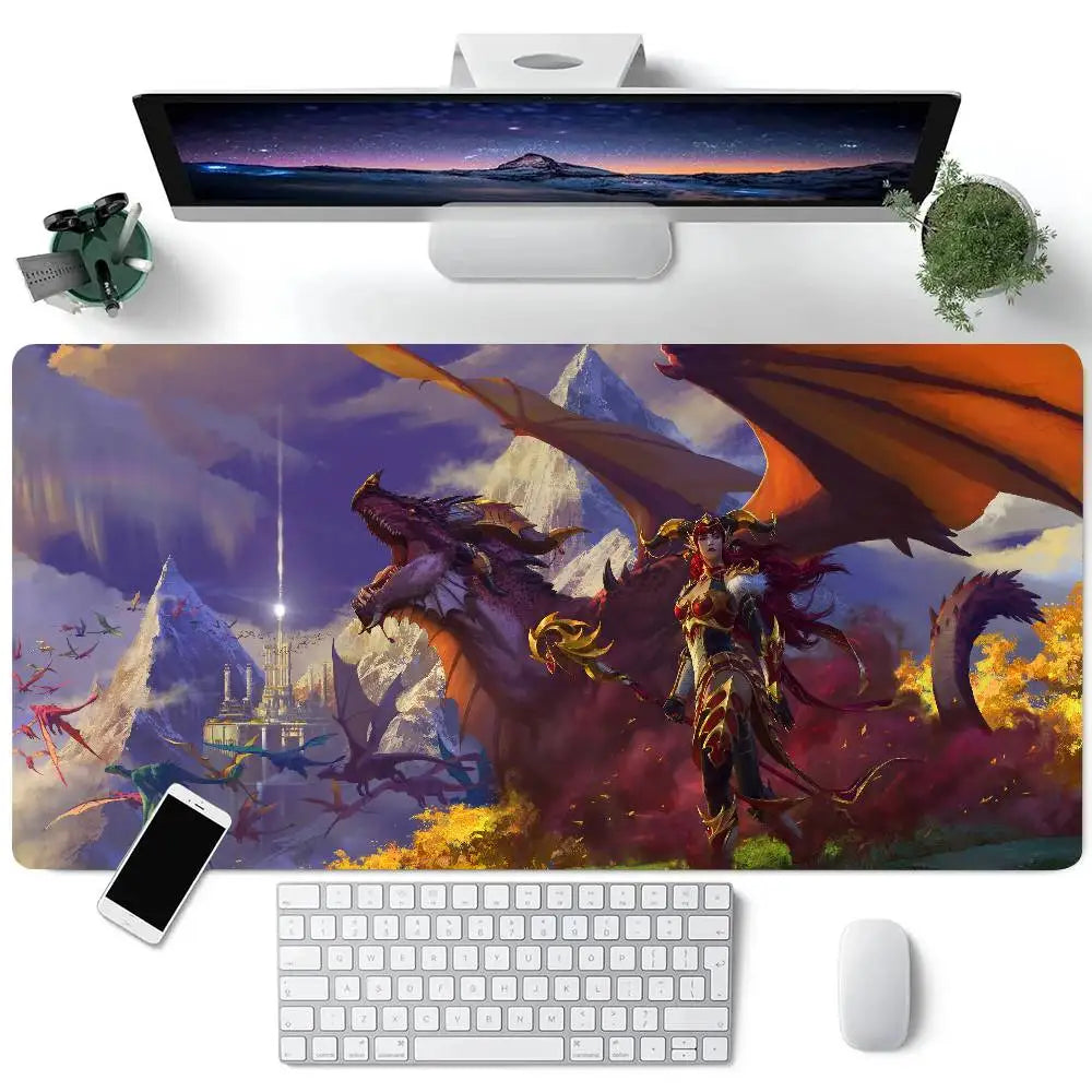 World Of Warcraft Game Mousepad Large Keyboard Desk Mat Gaming Mouse Pad LockEdge Non-slip Mat