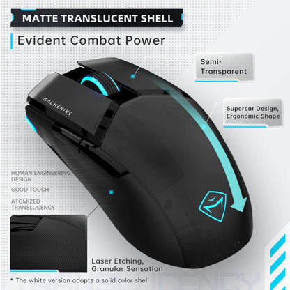 Machenike M7Pro Ενσύρματο Gaming Ποντίκι USB Instant A825 12800DPI 1000Hz 7 Κουμπιά 65g RGB για Laptop και PC