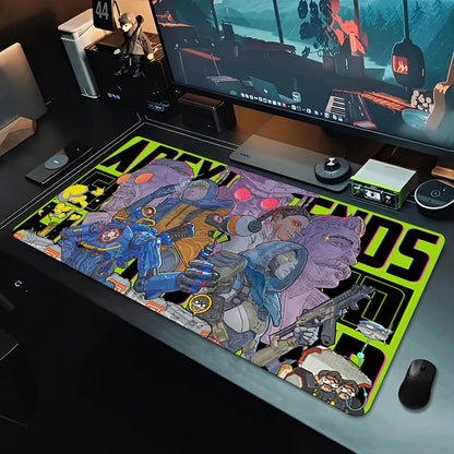 Apex Legends Caustic egérpad, nagy méretű játékos kiegészítő, egérpad, gamer asztali szőnyeg, irodai billentyűzet, XXL, anime szőnyeg, sebesség