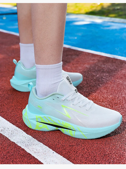 Zapatillas de running para hombre «Marathon Men», deportivas, especializadas, transpirables, ligeras, deportivas para mujer, antideslizantes, con suela de carbono, cómodas.