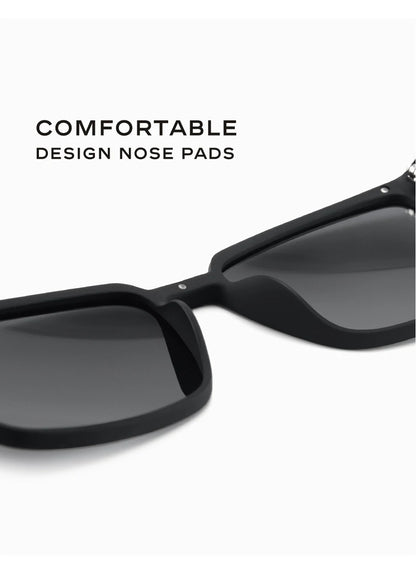 CAPONI Men's Sunglasses Polarized Classic Design Eyewear Protect Eyes Black Shades For Male Outdoor Driving Sun Glasses CP6199