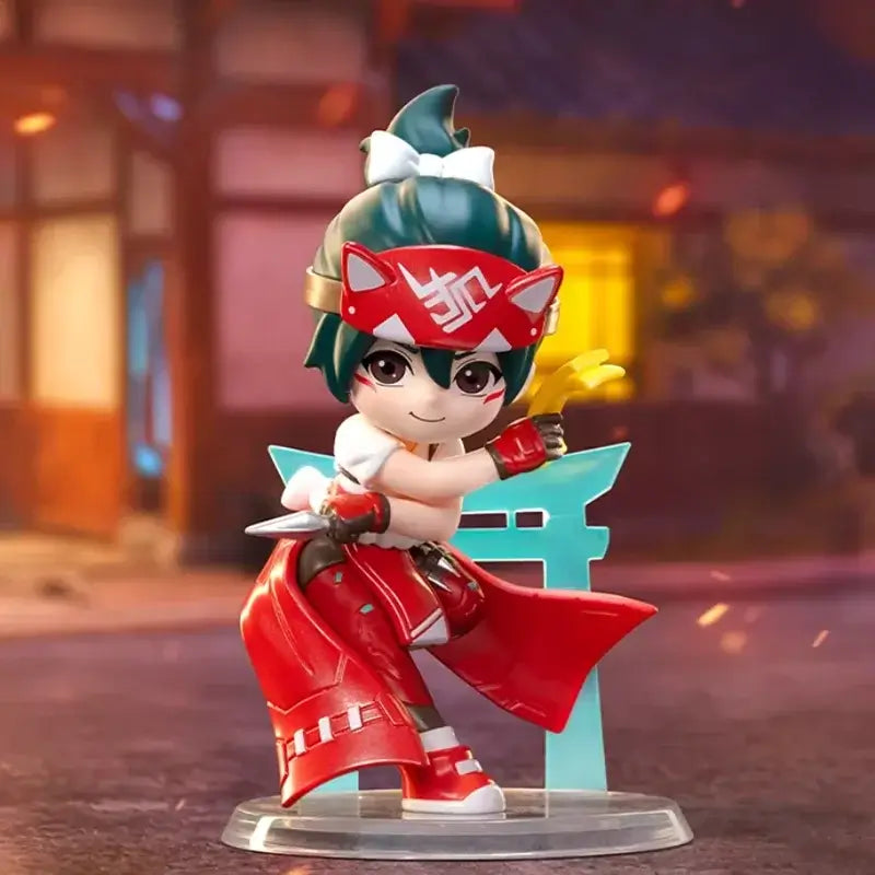 POP MART Overwatch Play of The Game serijos paslaptinga akloji dėžutė – kawaii stiliaus žaislai, dekoratyvinės figūrėlės, namų dekoras, staliniai modeliai-lėlės