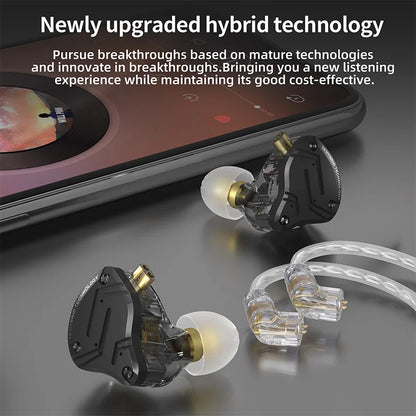 KZ ZS10 PRO X Metal Headset Hybrid drivers HIFI Bass Earbuds In-Ear Monitor Noise Cancelling Earphones ZAS ZAX ZSX ZSNPRO AS16
