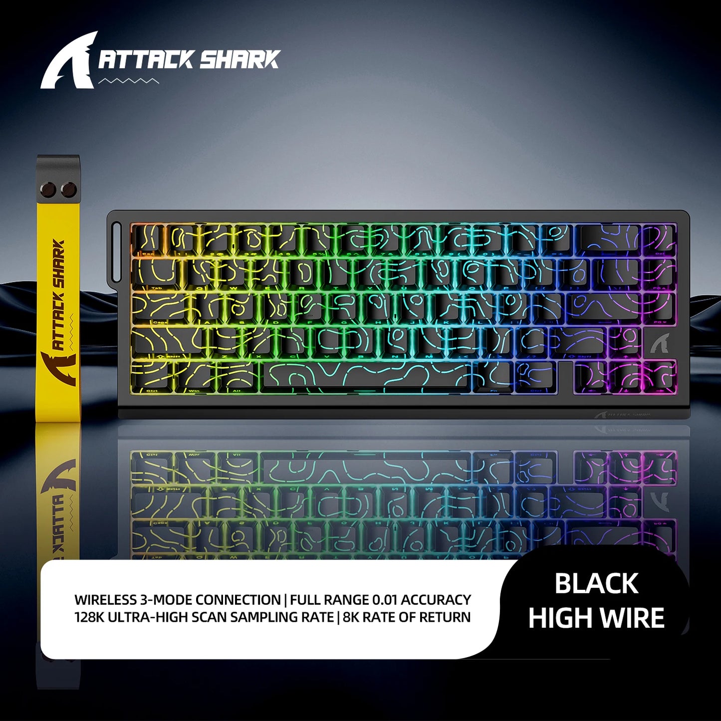 X68HE ATTACK SHARK X68PRO Magnetic Gaming Keyboard Mechanical Wired 0.01mm Rapid Trigg 8000Hz SOCD/Rs 0.125ms 128K Rate