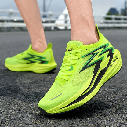 NEUE Laufschuhe mit Carbonplatte für Marathon, Herren, sportlich, atmungsaktiv, leicht, Damen, bequeme rutschfeste Sportsneaker, Casual