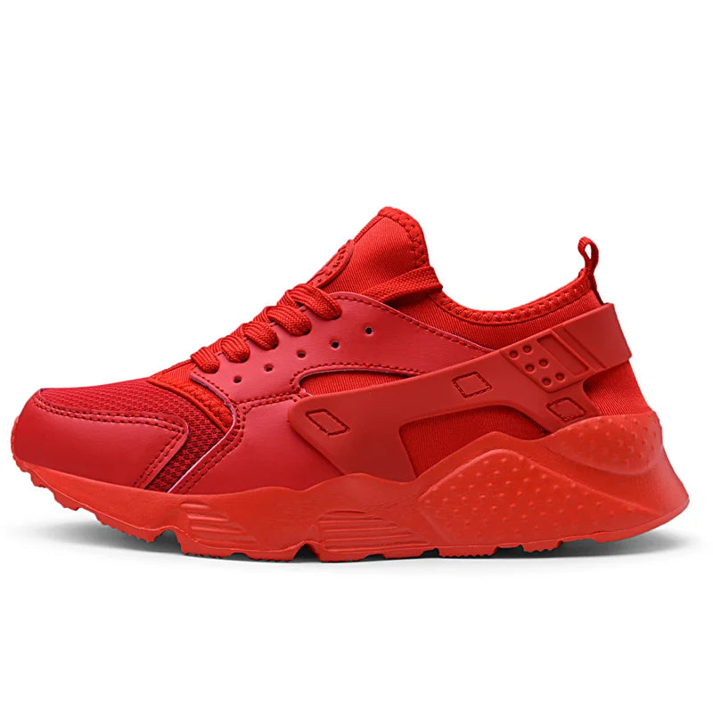 Ανδρικά Sneakers Μόδας, Ελαφριά, Άνετα και Διαπνέοντα Αθλητικά Παπούτσια για Άνδρες, Παπούτσια Πεζοπορίας Καλοκαιρινά από Δίχτυ, Επίπεδα Κόκκινα Παπούτσια Τένις