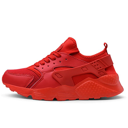 Ανδρικά Sneakers Μόδας, Ελαφριά, Άνετα και Διαπνέοντα Αθλητικά Παπούτσια για Άνδρες, Παπούτσια Πεζοπορίας Καλοκαιρινά από Δίχτυ, Επίπεδα Κόκκινα Παπούτσια Τένις