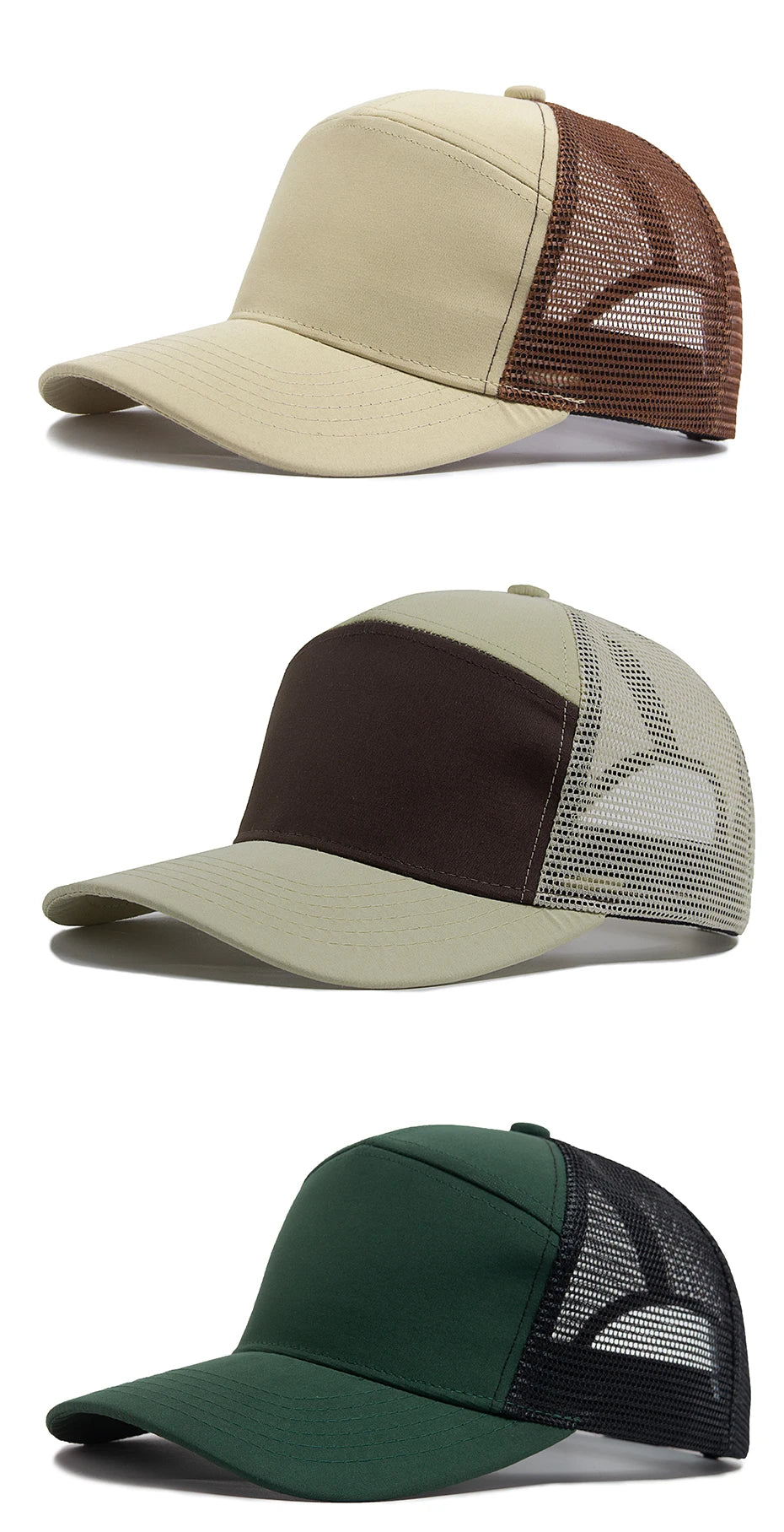 Vasaros 7-panelė beisbolo kepurė, mados hip-hopo tinklinės kepurės vyrams, „Trucker“ kepurė su snapback užsegimu, moterims, unisex, naujas madingas prekės ženklas