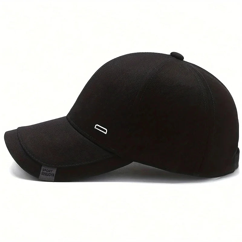 Unisex Square Silver Buckle Label Baseball Caps Spring Autumn Outdoor Adjustable Casual Hats Sunscreen Hat