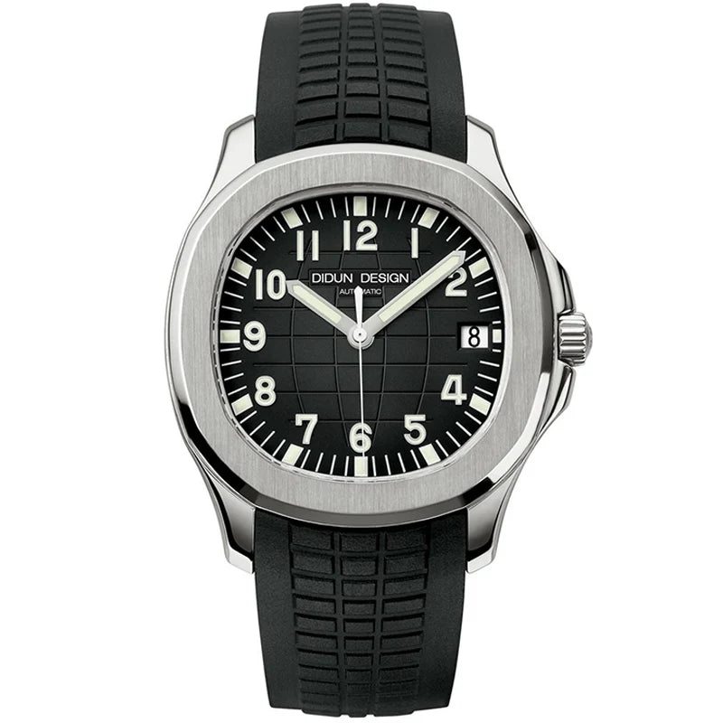 DIDUN Sport Men Automatic Mechanical Watches Sapphire Stainless Steel 10Bar Waterproof Clock