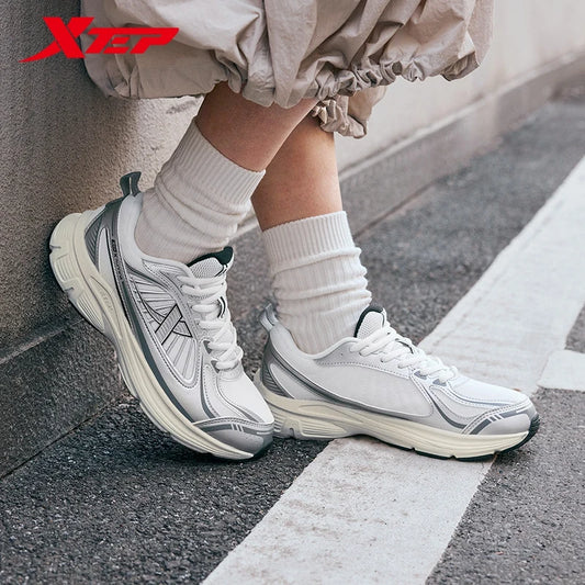 Xtep Juechen Vintage Running Shoes For Women 2025 Spring Fashion Casual Sports Shoes  Stability Daily Sneakers 875118110028