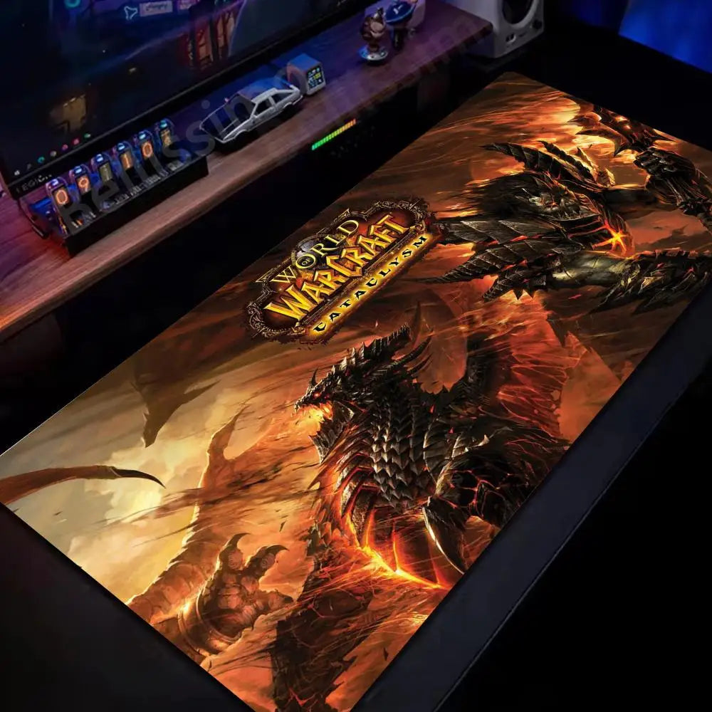 Natural Horde Alliance Mouse Pad Rubber Large Computer Desk Keyboard Mat HD World Of Warcraft Gaming Mousepad Speed Locking Edge