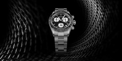 Boderry GOLDACE Titanium Chronograph Watch Mecha-Quartz Movement Luminous Business Wristwatch 100M Waterproof Clock