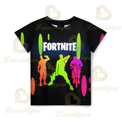 T-shirt 3D Battle Royale Fortnite — T-shirts para Homem e Mulher, Rapazes e Raparigas, Tops Cartoon Victory, Roupa Teen, Crianças, Herói de Jogo, T-shirts e Tops