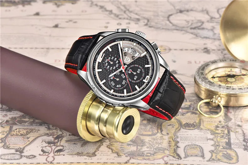 Cronógrafo PAGANI DESIGN para hombre, reloj de cuarzo multifunción de piloto militar, reloj masculino
