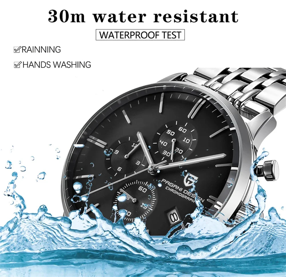 Pagani Design Men's Chronograph Watch  Japan VK67 Movt Waterproof Multifunctional Business Sports Quartz Watch Relogio Masculino