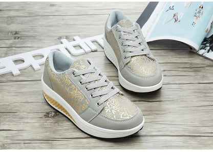 Women’s Leather Casual Sneakers Fashion Comfortable Platform Walking Shoes Wedge Moccasins Breathable Loafers Zapatos De Mujer