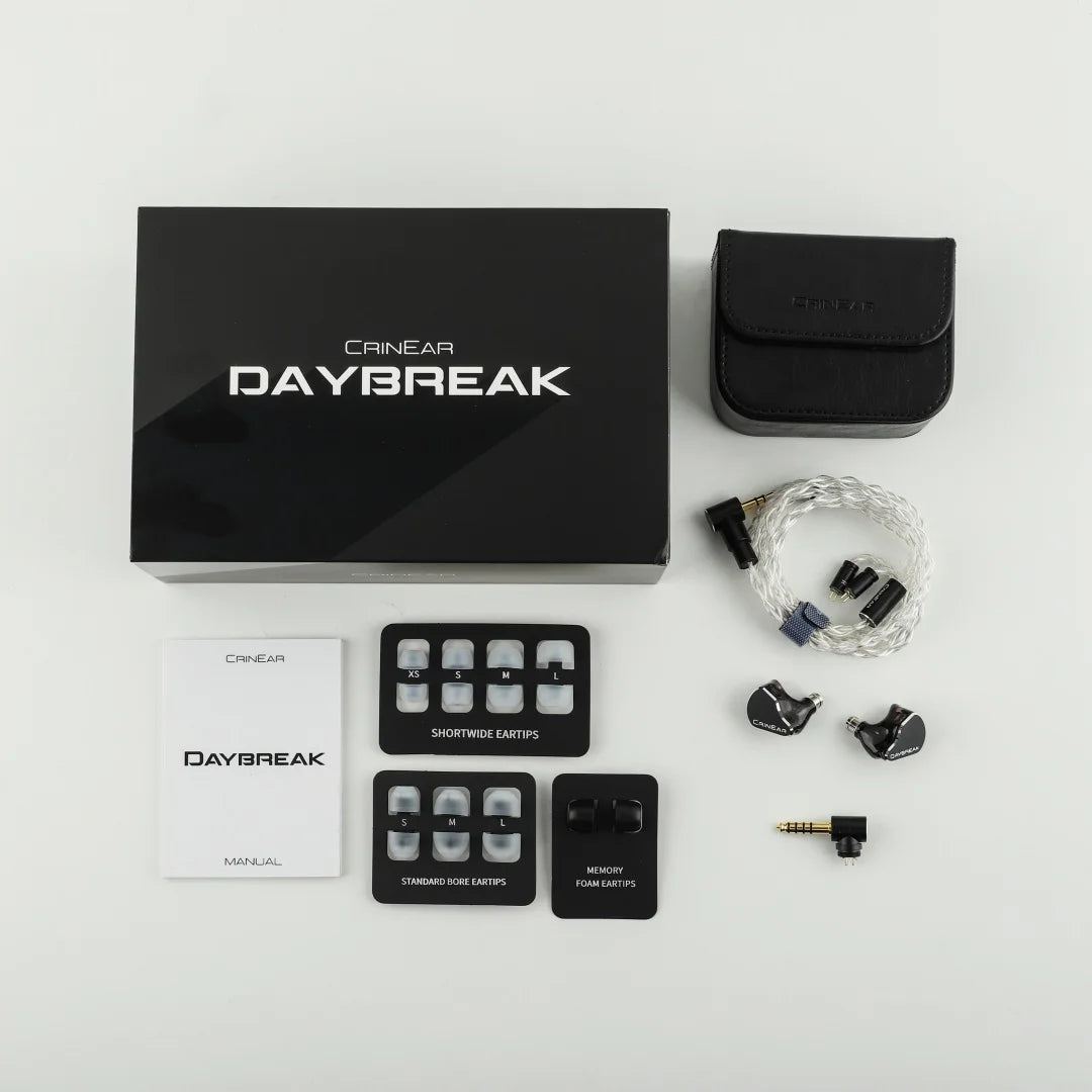 CrinEar Daybreak 1DD+2BA+2MPT Tribrid In-Ear-Monitore – kabelgebundene HiFi-Audiophile-IEM-Ohrhörer mit Mikro-Planar-Hochtönern