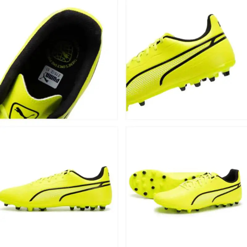 Chaussures de football PUMA pour hommes MG Cleat Soccer TT avec crampons à rainures 108519-01 108519-03, talon renforcé