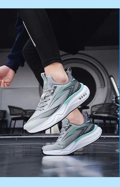 Men's breathable running shoes summer hot sale of the season, casual sporty fish thread soft bottom thick heel cross-border style