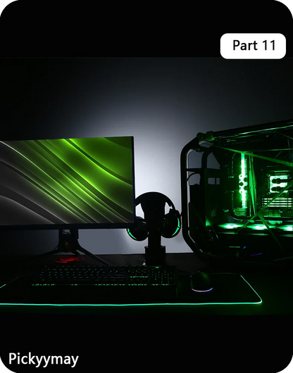 Velika RGB podloga za gaming miš, LED podloga za miš, gamerska podloga za stol, podloga za PC stol, RGB podloga za tipkovnicu XXL 90x40cm