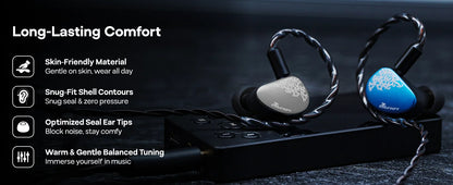 Linsoul Kiwi Ears Cadenza II IEM 10mm Titanium Dynamic Driver HiFi Earphones with KARS 2.0 & Detachable Cable
