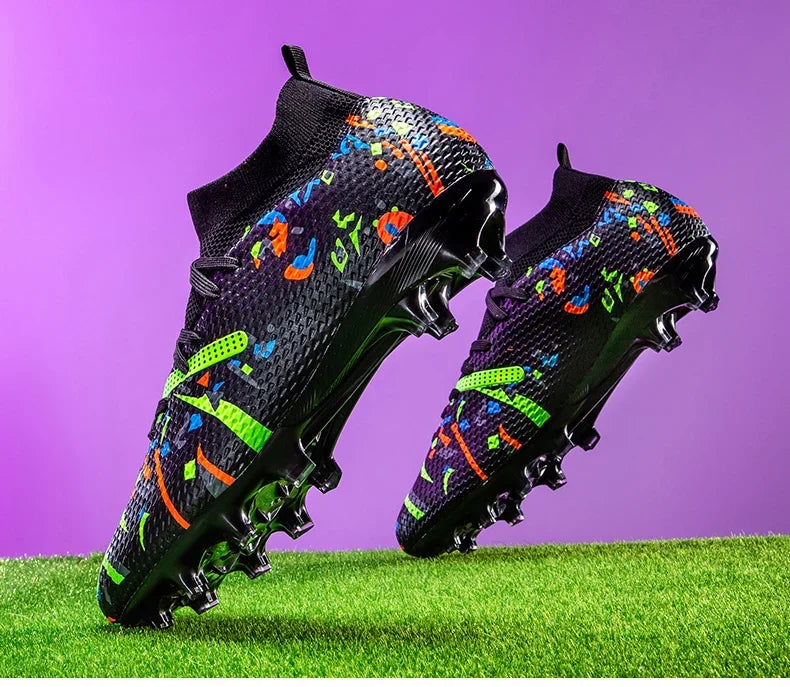 Nouvelles chaussures de football pour hommes, chaussures d'entraînement professionnelles, chaussures de football, baskets de match, chaussures de sport pour l'extérieur sur gazon, antidérapantes, ultralégères, unisexes