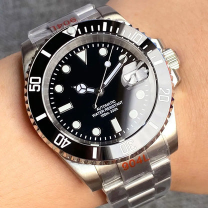 200m wasserdichte Miyota 8215 Automatikuhr für Herren, Taucheruhr, 40mm, mechanisches Uhrwerk, Leuchtanzeige, Jubilee-Armband, Glide-Lock-Schließe
