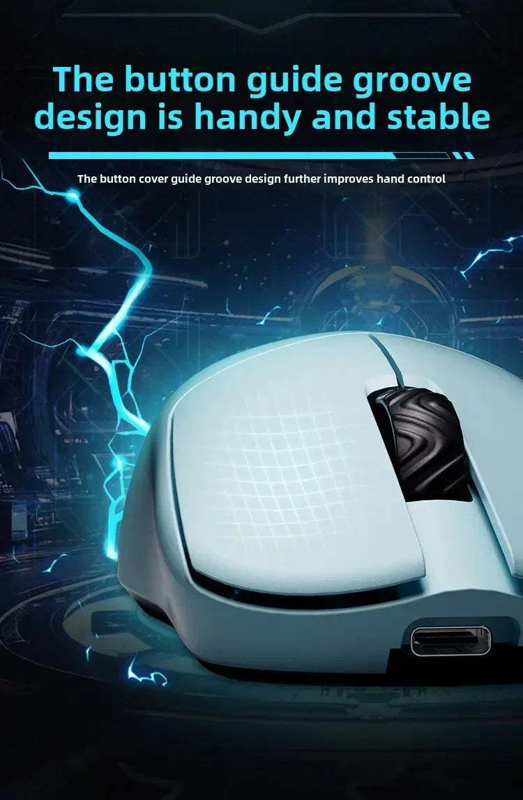 SCYROX V6 porenfreie kabellose Esports-Maus 40g 750IPS mit 8k-Empfänger, schneller Reaktion, 3950, hochwertig, 8KHz Gaming-Maus