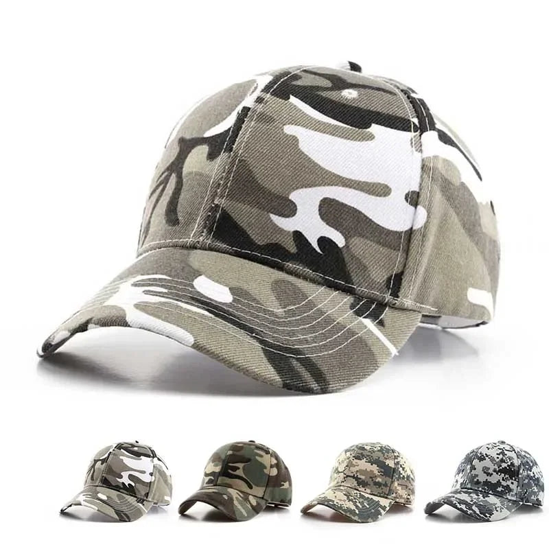 Casquettes de baseball camouflage pour homme, casquette tactique anti-UV, ajustable, style militaire, camouflage, airsoft, chasse, camping, randonnée, pêche