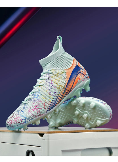 Nouvelles chaussures de football professionnelles pour hommes, chaussures de football antidérapantes, unisexes, respirantes, chaussures de futsal, nouvelles chaussures à crampons, livraison directe, ultralégères