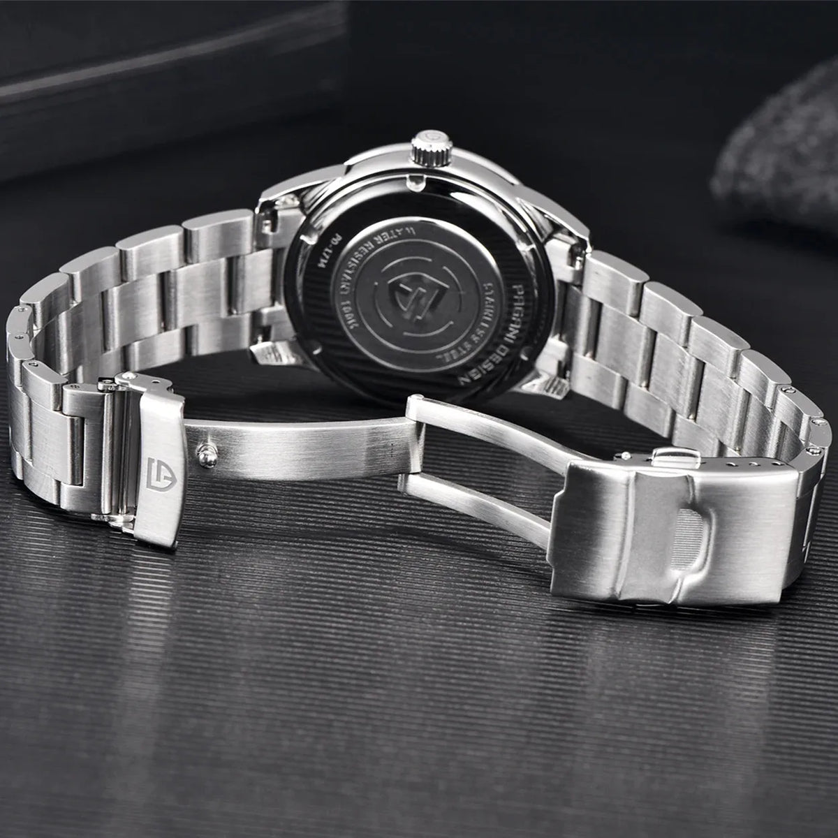 Montre pour homme PAGANI DESIGN 40 mm, mouvement à quartz japonais TMI VH31, style luxe/affaires, verre saphir, acier inoxydable 316L, étanche jusqu'à 100 m