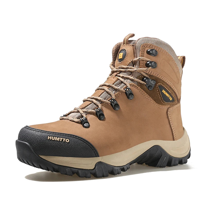 HUMTTO Buty trekkingowe męskie wodoodporne buty myśliwskie taktyczne pustynne buty bojowe za kostkę do trekkingu dla mężczyzn i kobiet ciepłe skórzane sneakersy