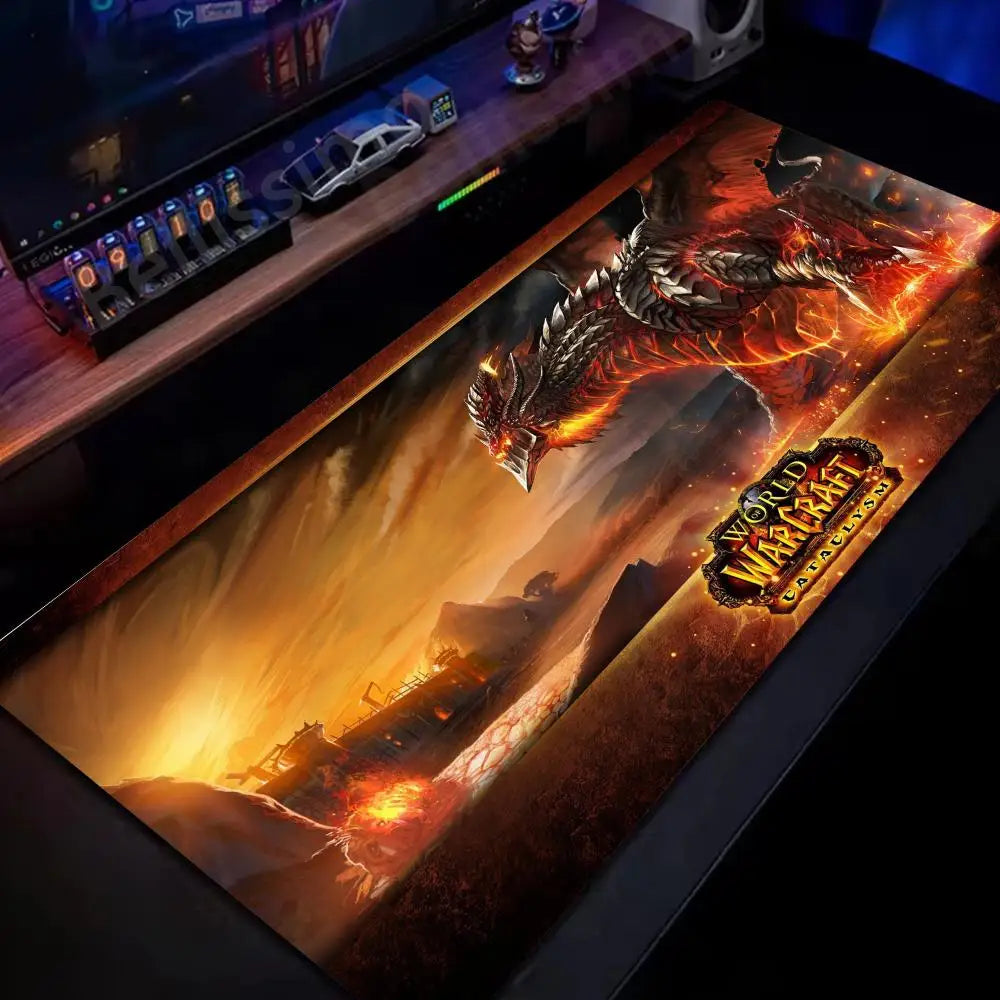 Natural Horde Alliance Mouse Pad Rubber Large Computer Desk Keyboard Mat HD World Of Warcraft Gaming Mousepad Speed Locking Edge