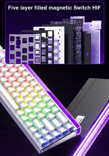 AULA HERO68 HE Magnetic Switch Keyboard Rapid Trigger 8K Polling Rate Esports Gaming Keyboard RGB Wired Mechanical Keyboard