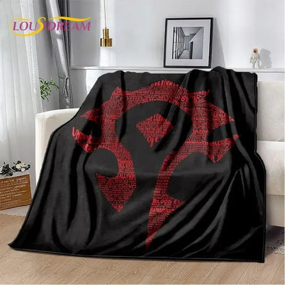 World of Warcraft,WOW ,Game Gamer Soft Plush Blanket,Flannel Blanket Throw Blanket for Living Room Bedroom Bed Sofa Picnic Cover