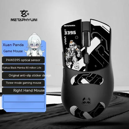 Bezdrátová myš Metaphyuni Metapanda P1 P1 Pro Max PAW3395, nízká latence, lehká e-sportovní herní myš, ergonomická, dárek pro PC hráče