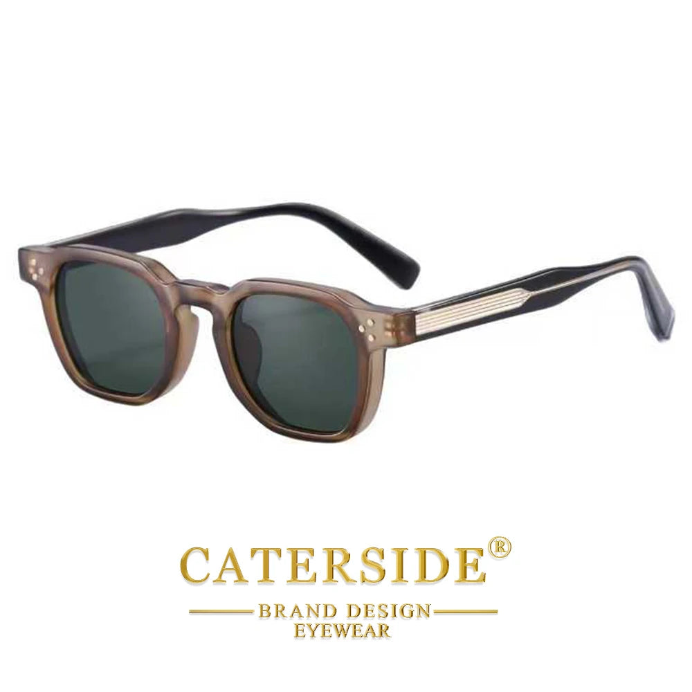 CATERSIDE Új vintage férfi napszemüveg Kiváló minőségű négyzet alakú napszemüveg Női szabadtéri, utazási, strand- és nyári divatszemüveg UV400