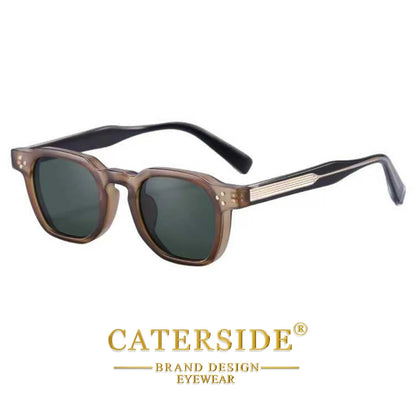 CATERSIDE Új vintage férfi napszemüveg Kiváló minőségű négyzet alakú napszemüveg Női szabadtéri, utazási, strand- és nyári divatszemüveg UV400