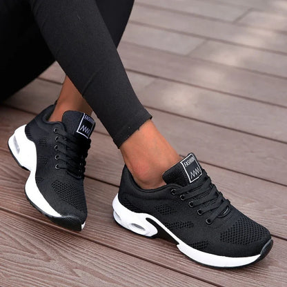 Femmes plate-forme espadrilles décontractées chaussures maille respirant chaussures de course gros sport d'été Tenis chaussures 2024 luxe vulcaniser chaussures