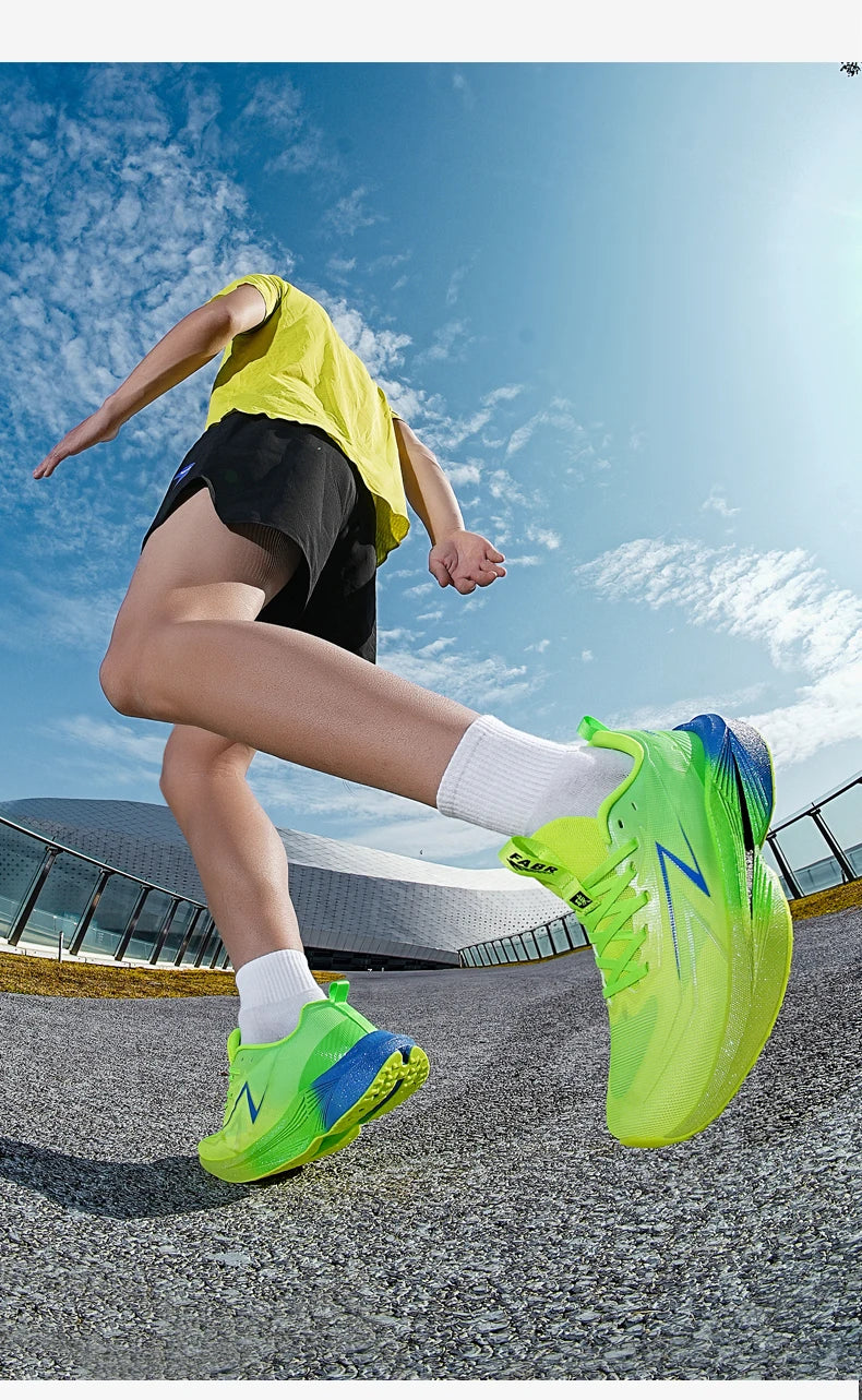 Zapatillas de running para hombre «Marathon Men», deportivas, especializadas, transpirables, ligeras, deportivas para mujer, antideslizantes, con suela de carbono, cómodas.
