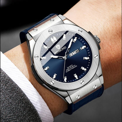Férfi új, alkalmi, üzleti bőr óra, luxus férfi karóra, automata karórák, férfi divatkarórák, kvarc karórák, Relojes De Hombre