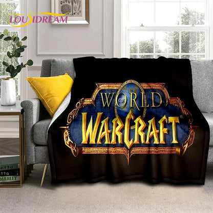 3D World of Warcraft-spil WOW Lich King DH-tæppe, blødt tæppe til hjemmet, soveværelset, sengen, sofaen, picnic, rejser, kontoret og børn