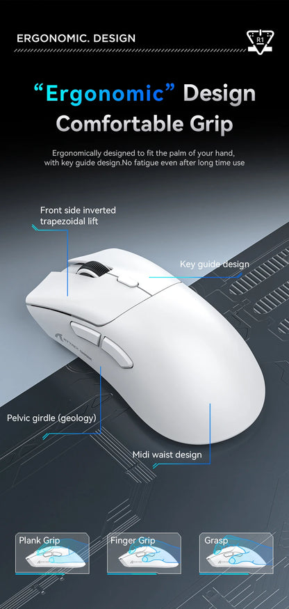 Mysz Bluetooth ATTACK SHARK R1 – viralowa mysz recenzowana przez influencerów, oryginalna prosto od marki, sensor PAW3311 z 1K Hz do gamingu