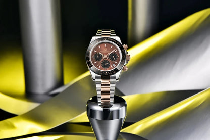 PAGANI DESIGN men’s chronograph watch – Luxury quartz wristwatch, luminous and water-resistant.