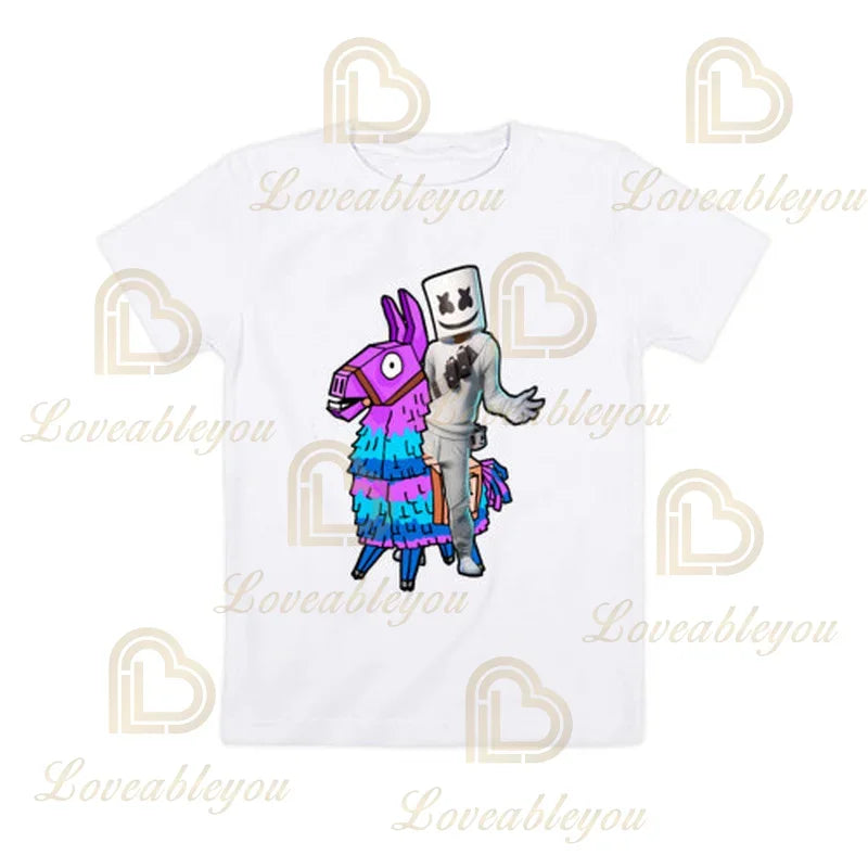 T-shirt Fortnite z kreskówkowym motywem dla chłopców i dziewczynek, Battle Royale 3D, 3–14 lat, Victory Royale, topy gamingowe dla dzieci i nastolatków