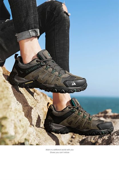 Running Shoes Summer Sports Shoes Men's Shoes Spring And Autumn Breathable Casual Walking Shoes Lace-Up Lightweight Solid Color